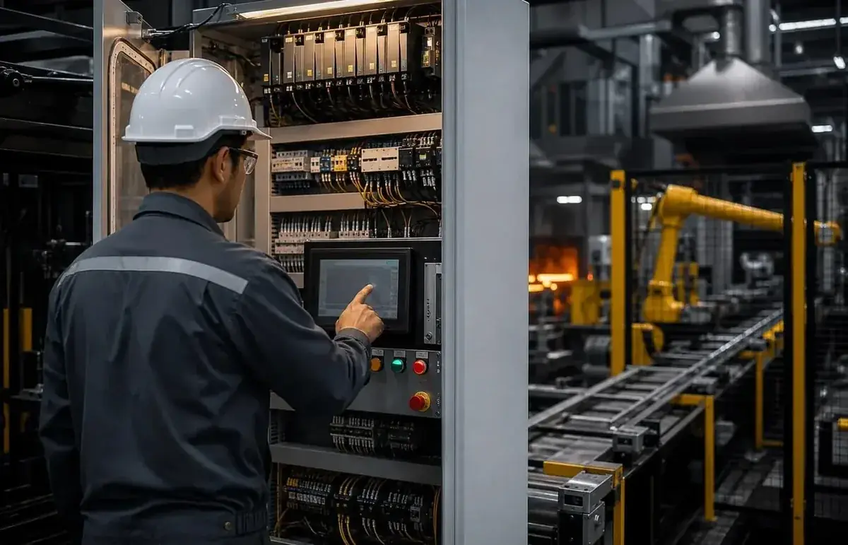 Tim na industrijskom objektu